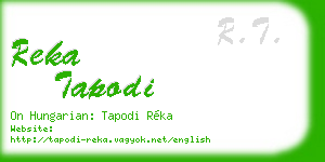 reka tapodi business card